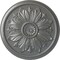 Ekena Millwork Kaya Ceiling Medallion (Fits Canopies up to 5 1/4"), Hand-Painted Silver, 23 5/8"OD x 1 1/2"P CM23KASLS - alternate 1